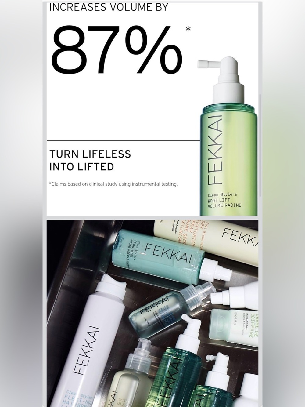 Fekkai Root Lift Volume Spray — Lightweight Non-Sticky Volumizing Clean Spray